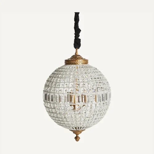 Suspension Pluwig laiton doré et verre 51 cm Vical Home