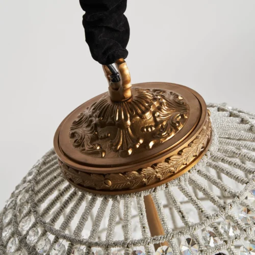 Suspension Pluwig laiton doré et verre 51 cm Vical Home — vue 3