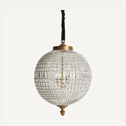 Suspension Pluwig laiton doré et verre 64 cm Vical Home
