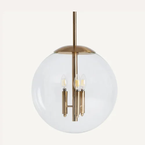 Suspension Sahi verre transparent et doré Vical Home