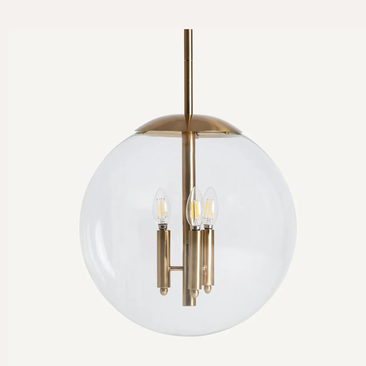Suspension Sahi verre transparent et doré Vical Home