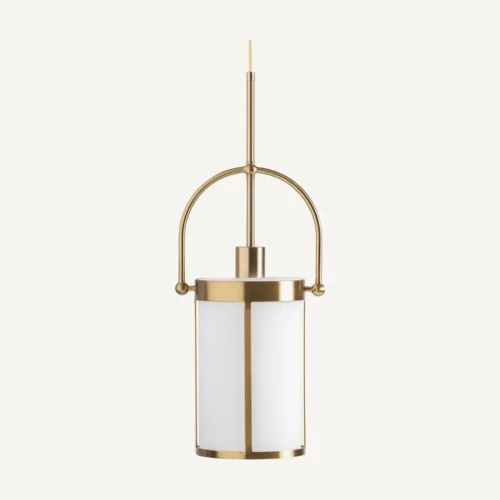 Suspension Sahune verre ivoire et or vieilli Vical Home
