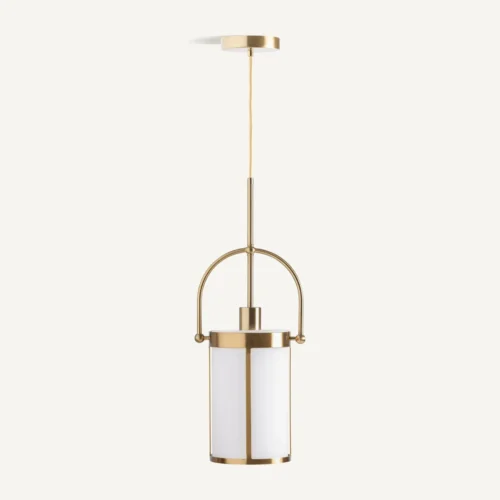 Suspension Sahune verre ivoire et or vieilli Vical Home — vue 2