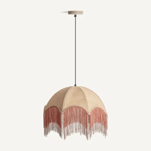 Suspension Sakhsa jute beige et orange Vical Home — vue 2
