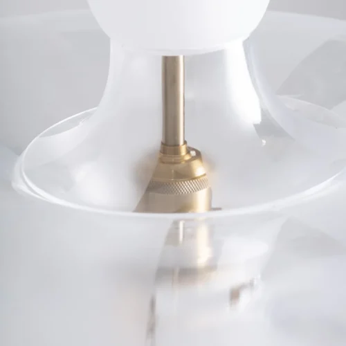 Suspension Sasha acrylique blanc et or vieilli Vical Home — vue 2
