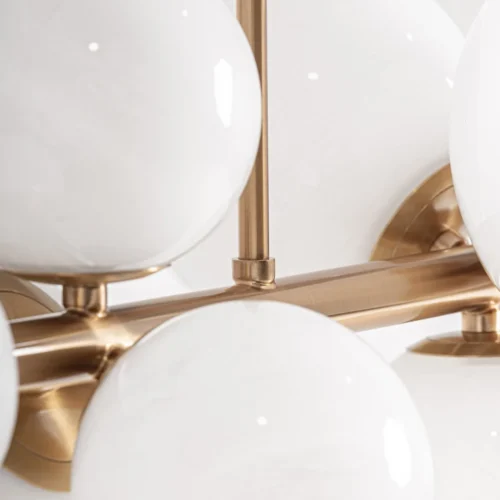 Suspension Seyse verre blanc et doré Vical Home — vue 2