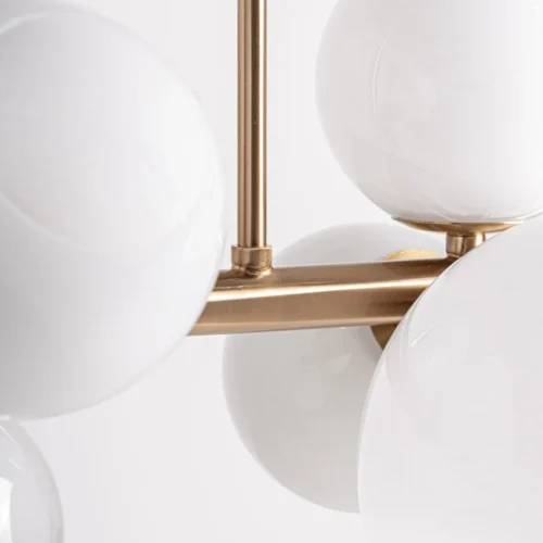 Suspension Seyse verre blanc et doré Vical Home — vue 3