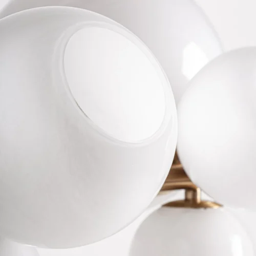 Suspension Seyse verre blanc et doré Vical Home — vue 4