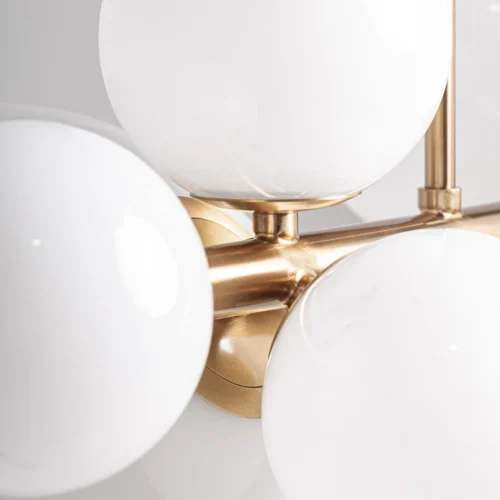 Suspension Seyse verre blanc et doré Vical Home — vue 5