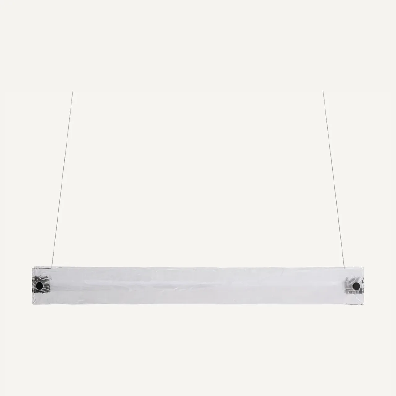 Suspension Shalese verre blanc et acier noir Vical Home