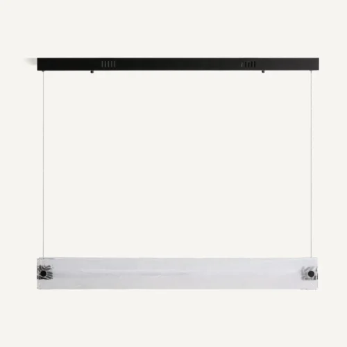 Suspension Shalese verre blanc et acier noir Vical Home — vue 2