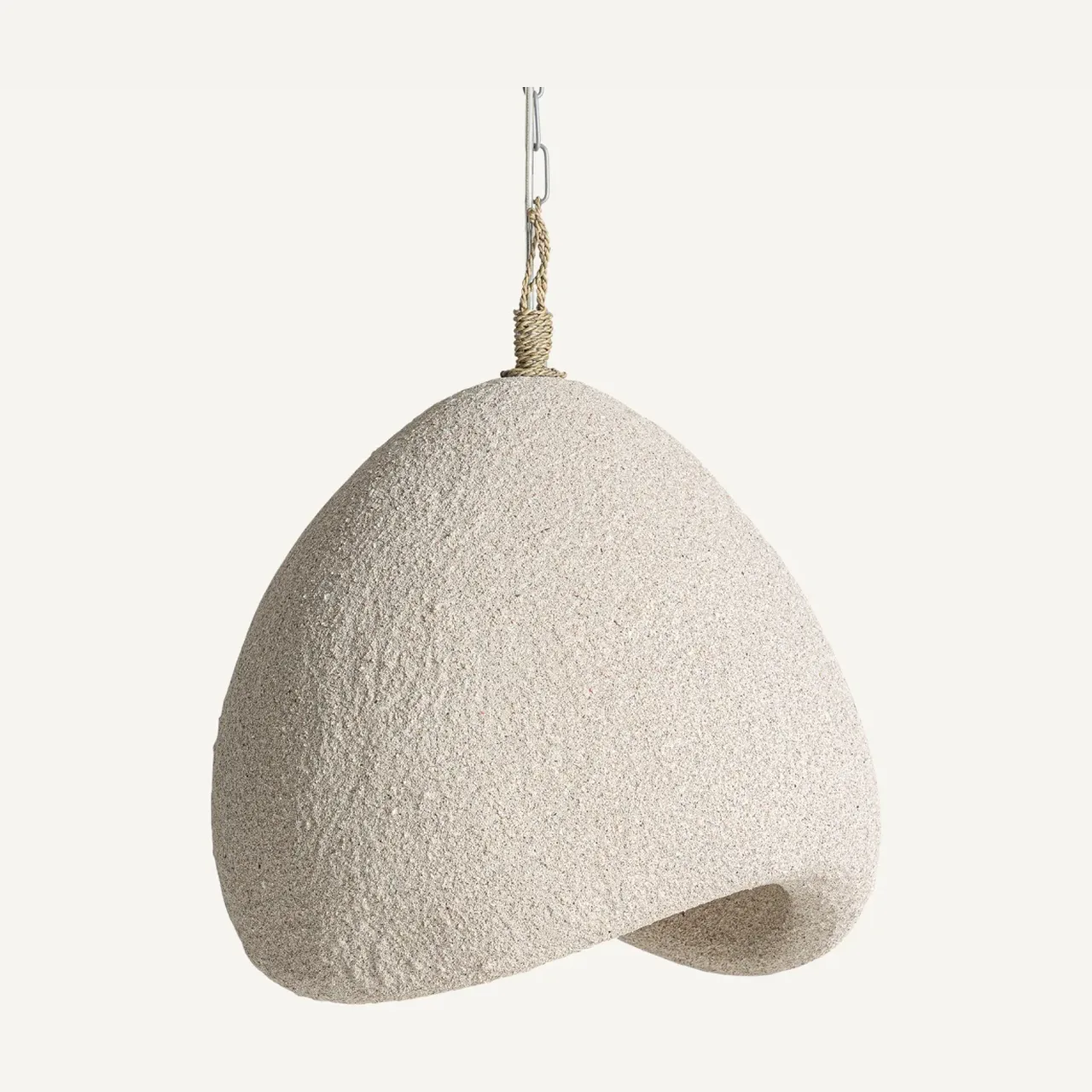 Suspension Sibille résine blanc cassé rugueuse 43 cm Vical Home