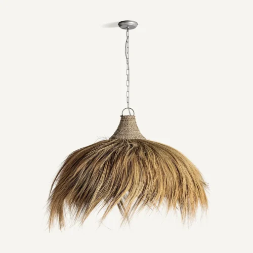 Suspension Sinko fibre naturelle marron et fer Vical Home — vue 2