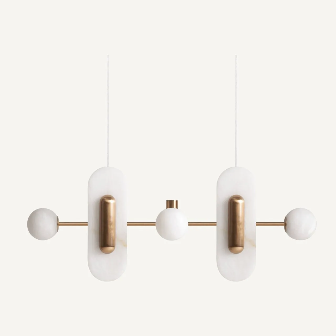 Suspension Thorin albâtre et doré Vical Home