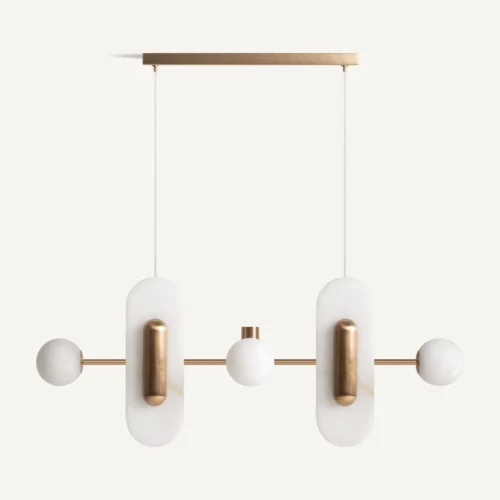 Suspension Thorin albâtre et doré Vical Home — vue 4