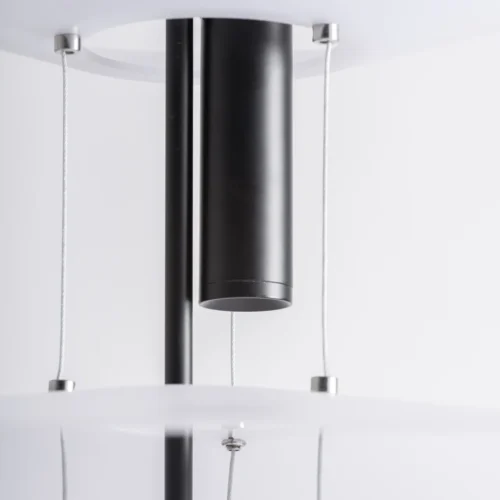 Suspension Valesha acrylique blanc et acier noir Vical Home — vue 2