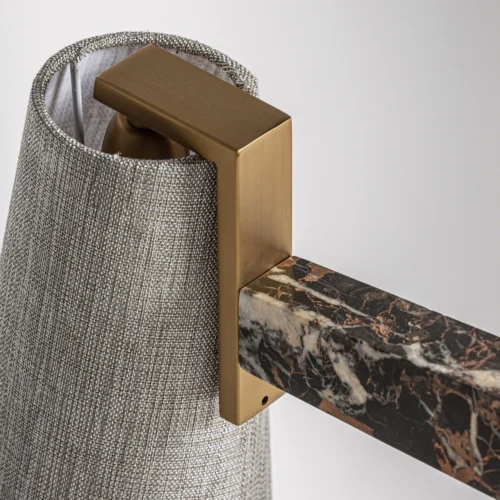 Suspension Wale marbre noir et métal doré 97 cm Vical Home — vue 5