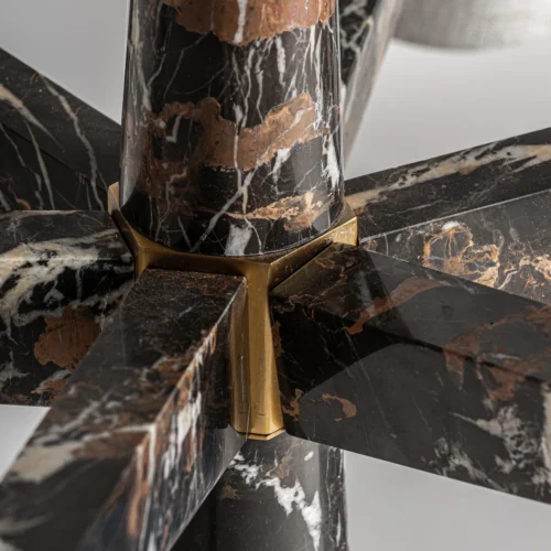 Suspension Wale marbre noir et métal doré 97 cm Vical Home — vue 6