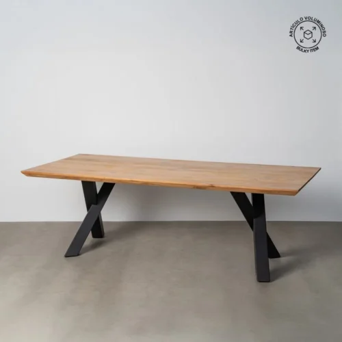 Table à manger bois d'acacia et métal pieds réglables Ixia 240 cm — vue 2