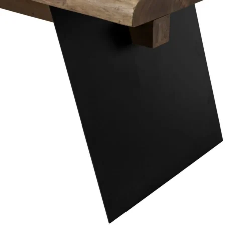 Table à manger bois d'acacia et métal plateau épais Ixia 300 cm — vue 10