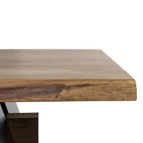 Table à manger bois d'acacia et métal plateau épais Ixia 300 cm — vue 5
