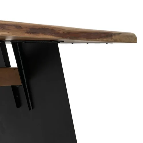 Table à manger bois d'acacia et métal plateau épais Ixia 300 cm — vue 7