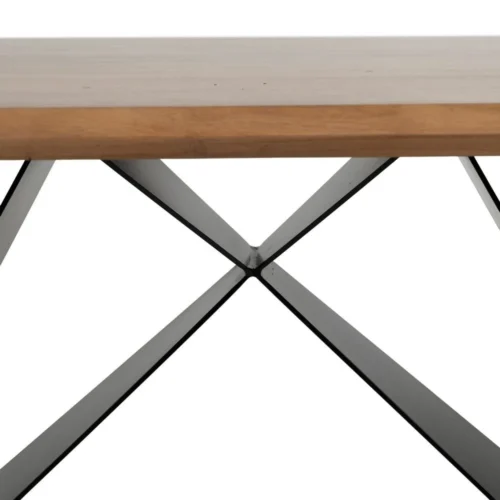 Table à manger bois d'acacia et métal plateau fin Ixia 200 cm — vue 8