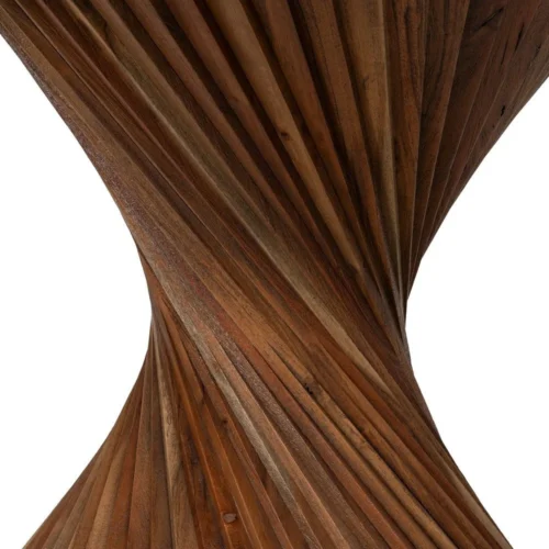 Table à manger bois d'acacia marron ronde Ixia 130 cm — vue 6