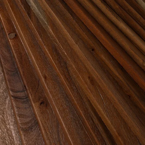Table à manger bois d'acacia marron ronde Ixia 130 cm — vue 7