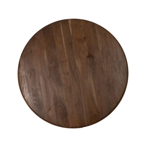Table à manger bois d'acacia marron ronde Ixia 130 cm — vue 8