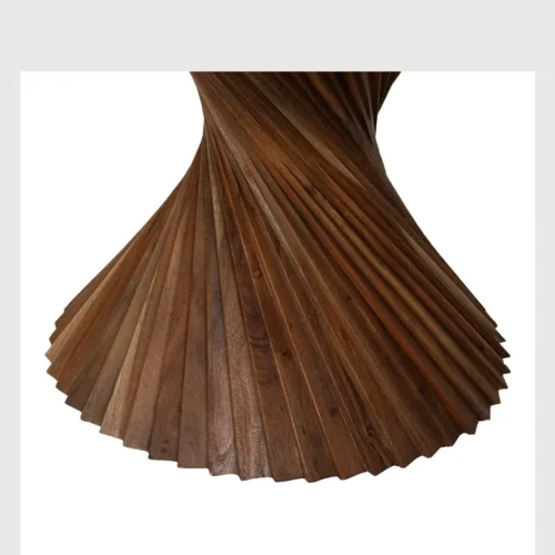 Table à manger bois d'acacia marron ronde Ixia 130 cm — vue 9