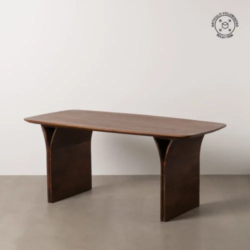 Table à manger bois d'acacia marron Ixia 180 x 76 cm