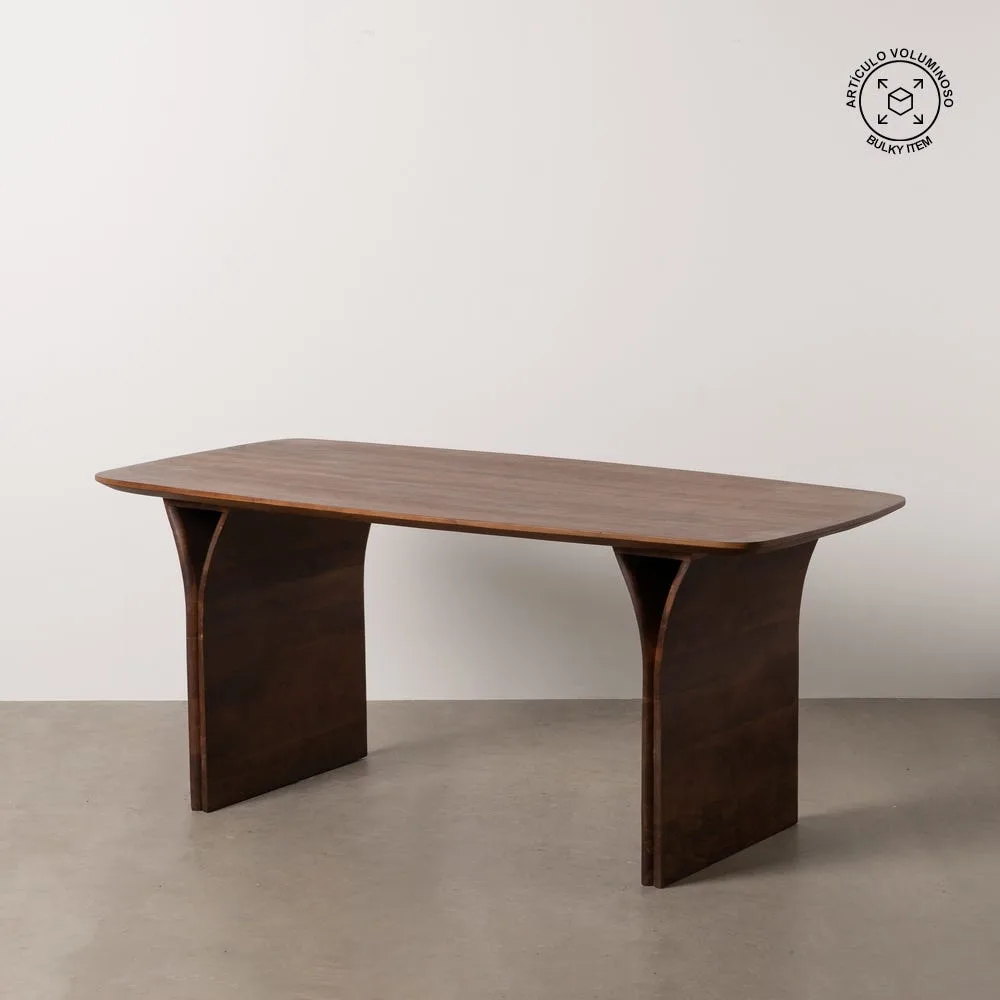 Table à manger bois d'acacia marron Ixia 180 x 76 cm