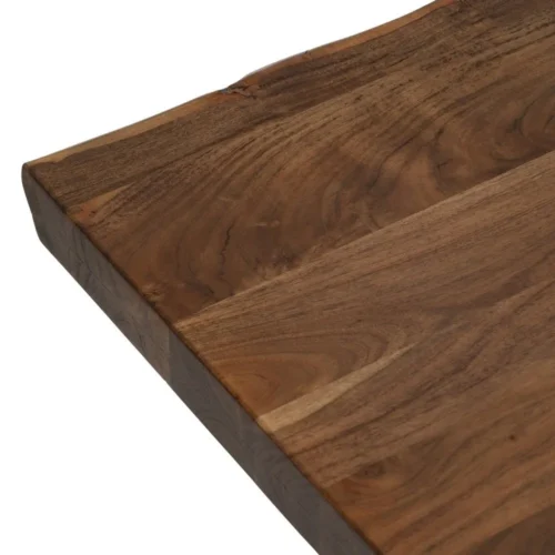 Table à manger bois d'acacia marron pieds réglables Ixia 180 cm — vue 3