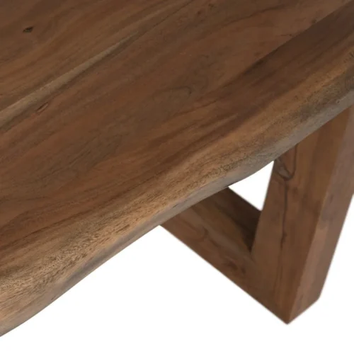Table à manger bois d'acacia marron pieds réglables Ixia 180 cm — vue 4