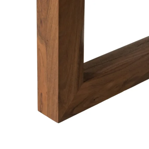 Table à manger bois d'acacia marron pieds réglables Ixia 240 cm — vue 10