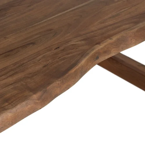 Table à manger bois d'acacia marron pieds réglables Ixia 240 cm — vue 4