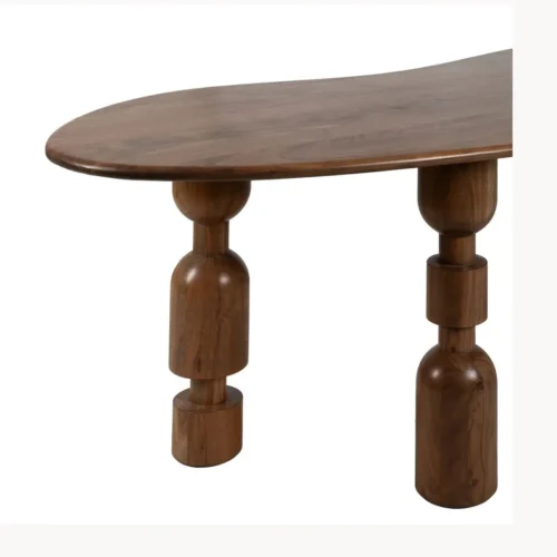 Table à manger bois d'acacia marron plateau fin Ixia 240 cm — vue 6