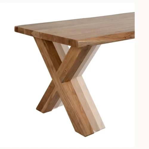 Table à manger bois d'acacia naturel pieds réglables Ixia 180 cm — vue 6