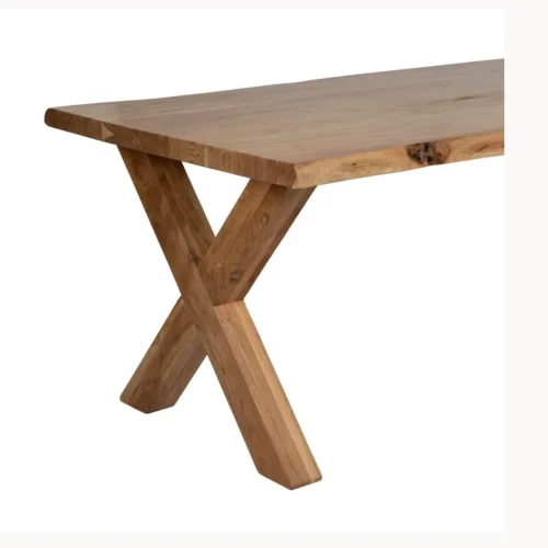 Table à manger bois d'acacia naturel pieds réglables Ixia 240 cm — vue 3