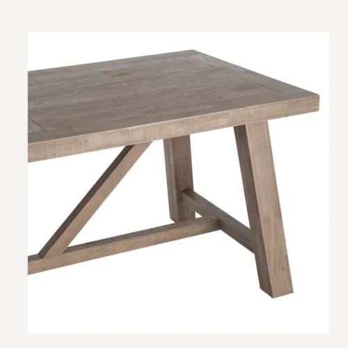 Table à manger bois d'hévéa naturel Ixia 200 cm — vue 3