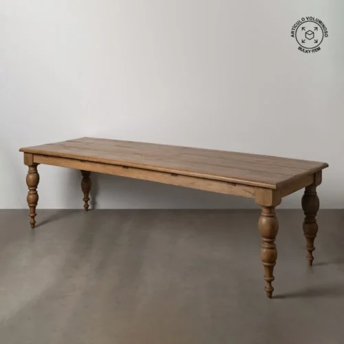 Table à manger bois de chêne recyclé Ixia 300 x 77 cm