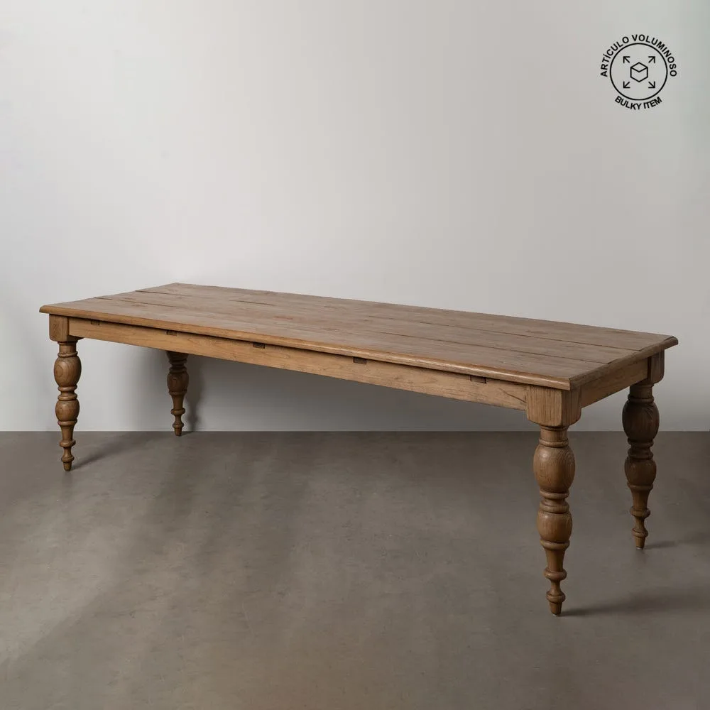 Table à manger bois de chêne recyclé Ixia 300 x 77 cm