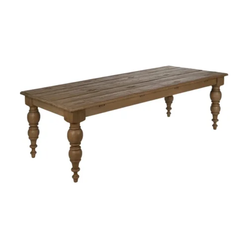 Table à manger bois de chêne recyclé pieds hauts Ixia 240 cm — vue 2