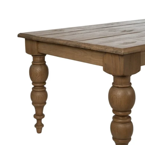 Table à manger bois de chêne recyclé pieds hauts Ixia 240 cm — vue 5