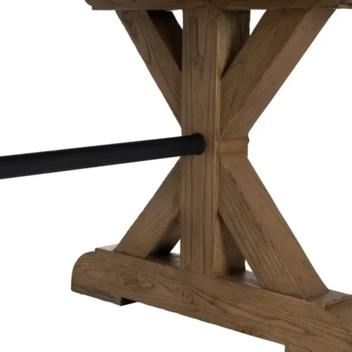 Table à manger bois de chêne recyclé traverse centrale Ixia 240 cm — vue 5