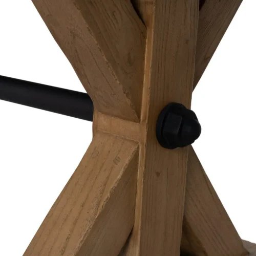 Table à manger bois de chêne recyclé traverse centrale Ixia 240 cm — vue 6