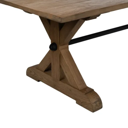 Table à manger bois de chêne recyclé traverse centrale Ixia 300 cm — vue 4