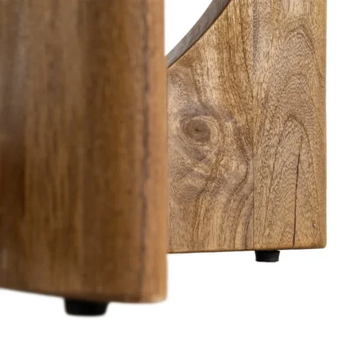 Table à manger bois de manguier miel ronde Ixia 125 cm — vue 10