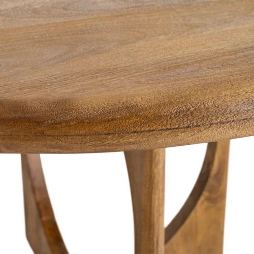 Table à manger bois de manguier miel ronde Ixia 125 cm — vue 6